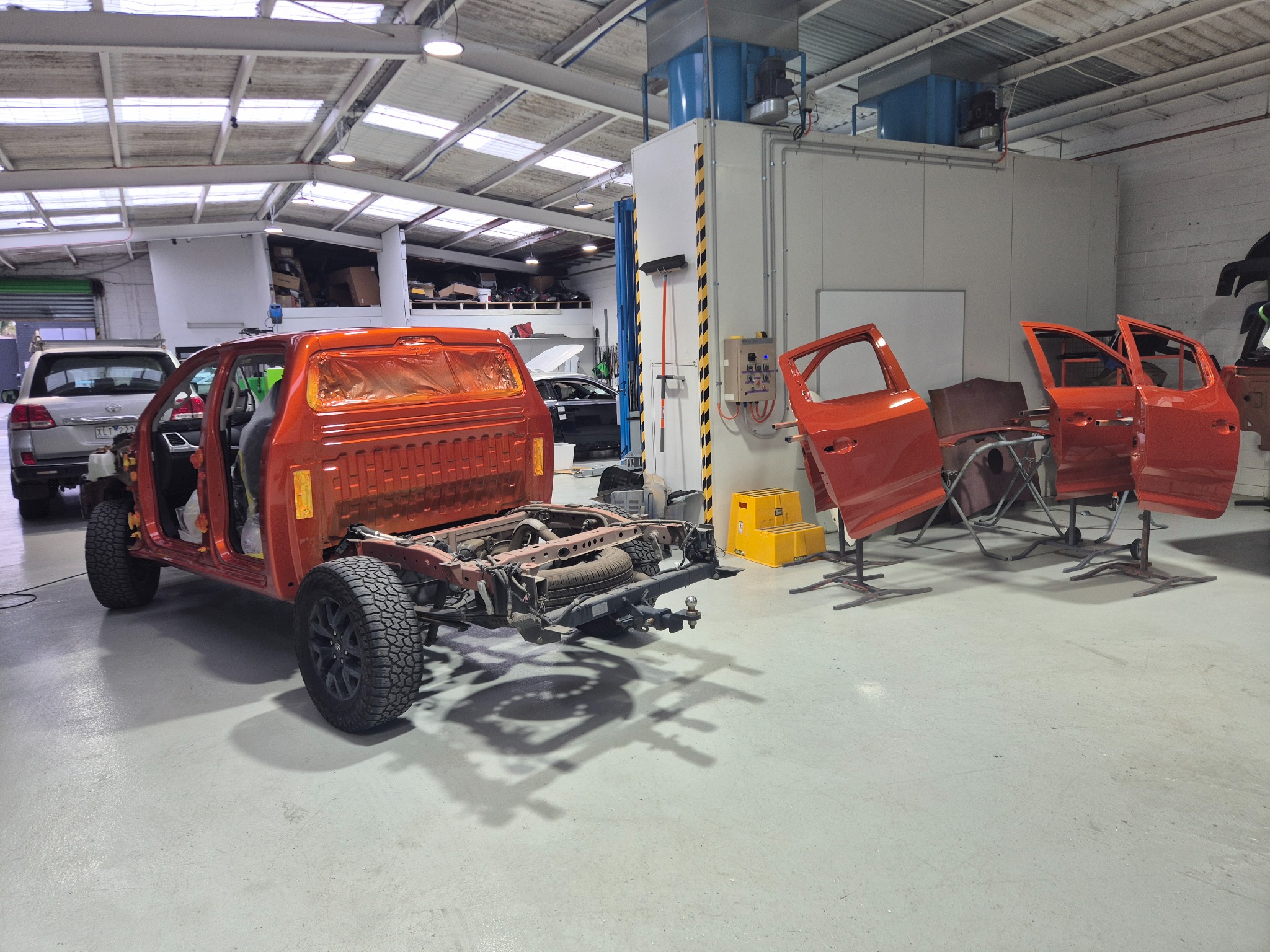 Inside Alfa Body Works at 13 Kookaburra Street in Frankston